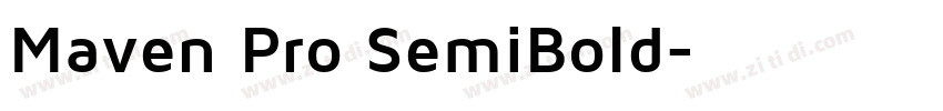 Maven Pro SemiBold字体转换